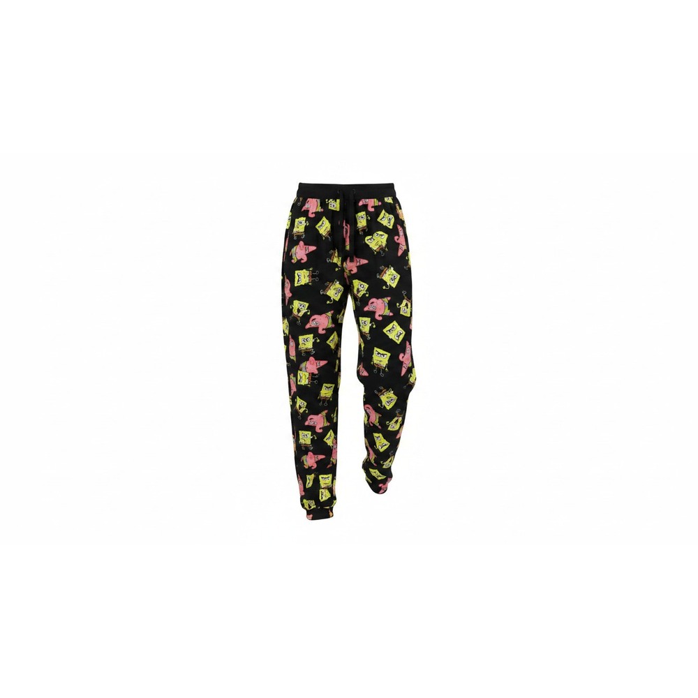 Nickelodeon SpongeBob Joggers Men Large Black Patrick Star All Over Print Pants
